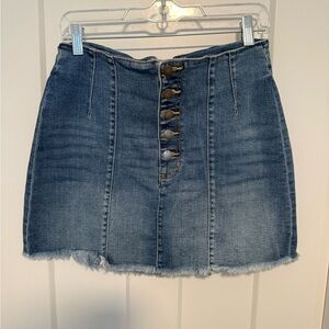 Altar'd State Blue Denim Mini Skirt
